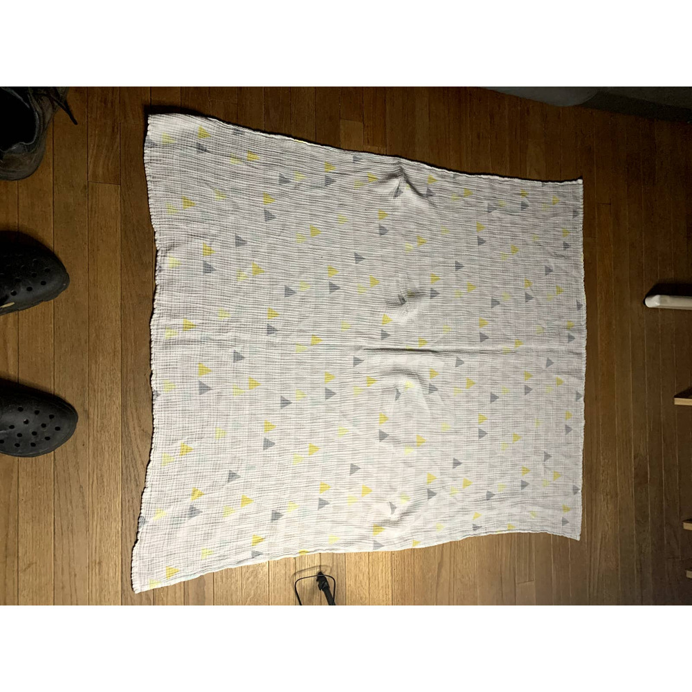 CoCaLo Polyester Green,Yellow and Whte Baby Quilt 31 x 31